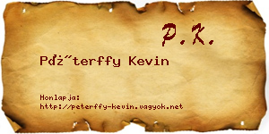 Péterffy Kevin névjegykártya